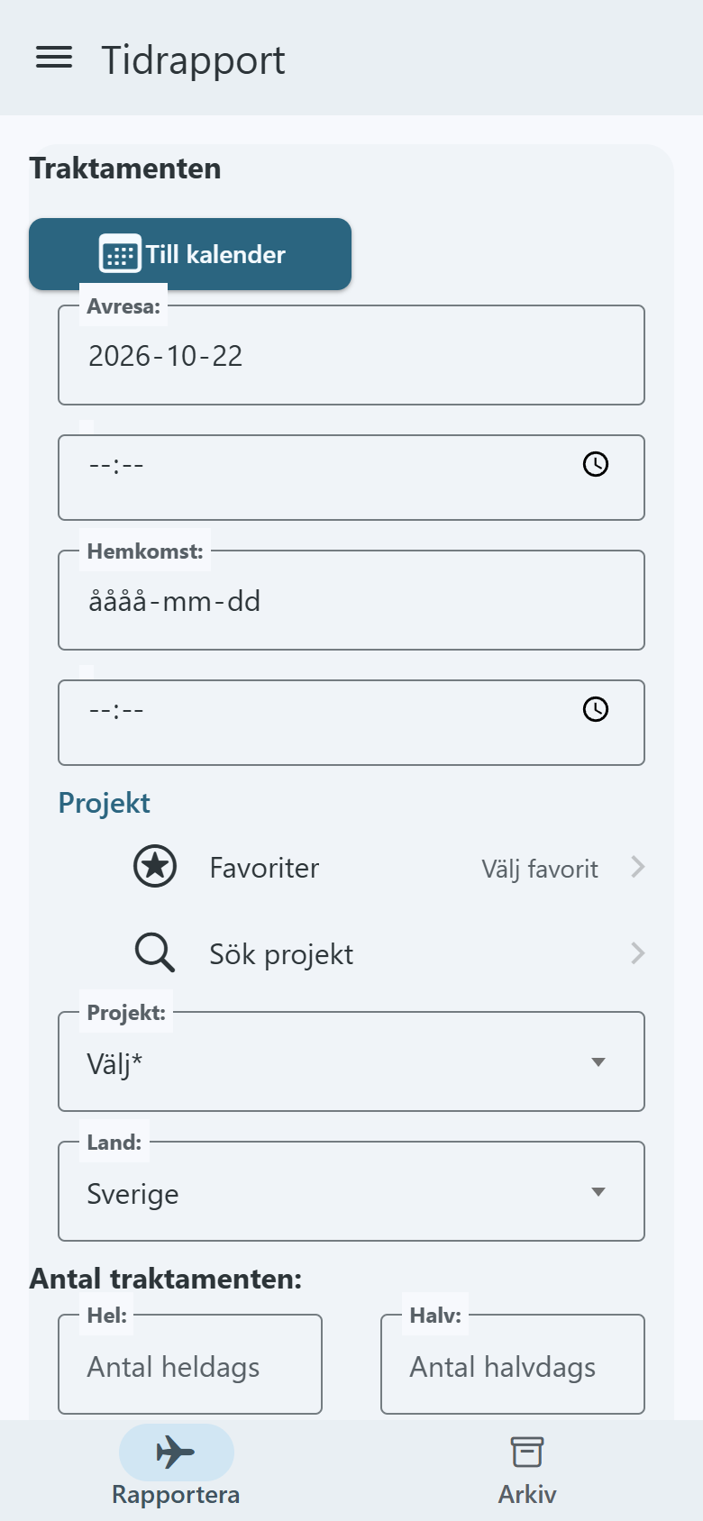 Traktamentesidan