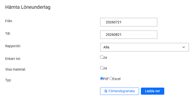 Löneunderlag